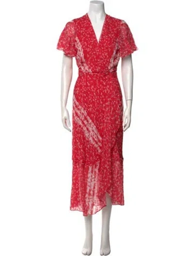 Pre-owned Tanya Taylor Silk Long Dress In Pink