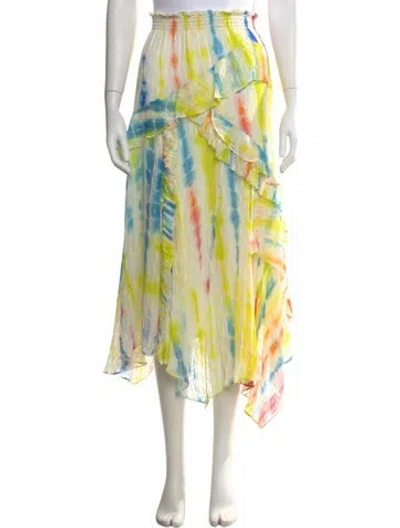 Pre-owned Tanya Taylor Silk Long Skirt In Neutral