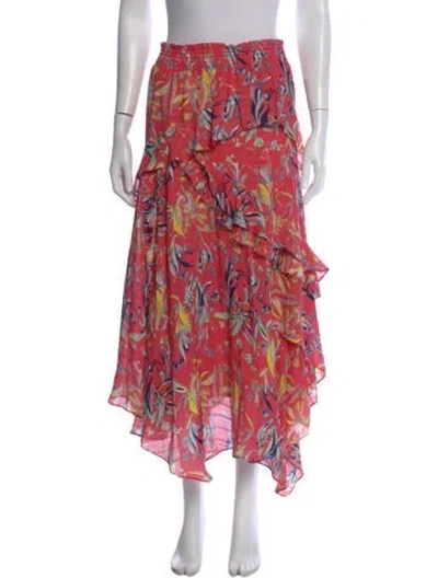 Pre-owned Tanya Taylor Silk Long Skirt In Pink