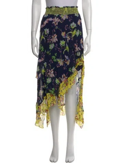 Pre-owned Tanya Taylor Silk Midi Length Skirt In Multi