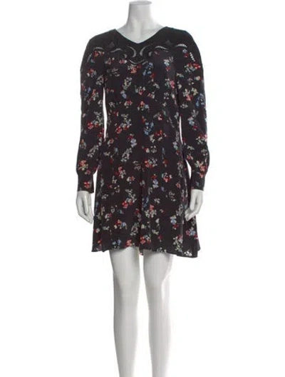 Pre-owned Tanya Taylor Silk Mini Dress In Black