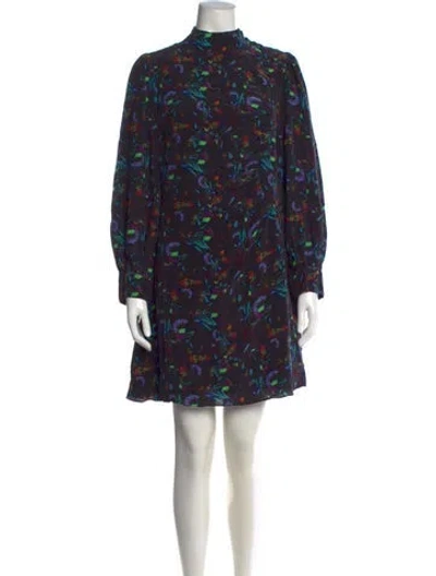 Pre-owned Tanya Taylor Silk Mini Dress In Black