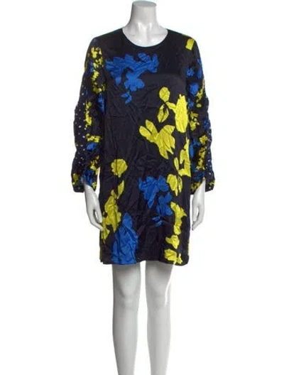 Pre-owned Tanya Taylor Silk Mini Dress In Blue