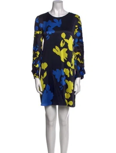 Pre-owned Tanya Taylor Silk Mini Dress In Blue