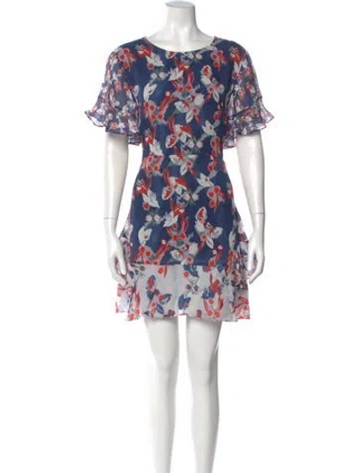 Pre-owned Tanya Taylor Silk Mini Dress In Blue