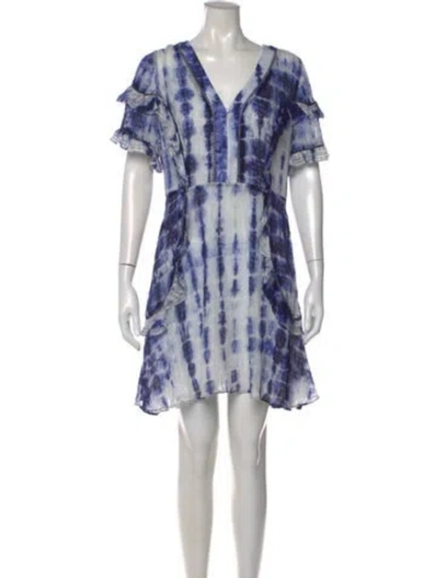 Pre-owned Tanya Taylor Silk Mini Dress In Blue