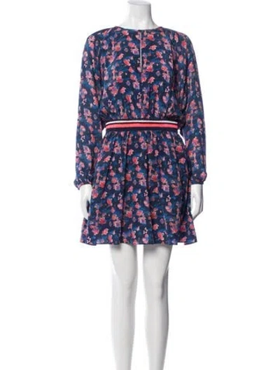 Pre-owned Tanya Taylor Silk Mini Dress In Blue