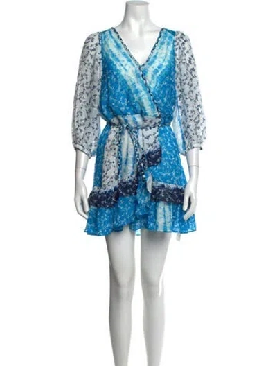 Pre-owned Tanya Taylor Silk Mini Dress In Blue