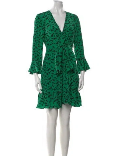 Pre-owned Tanya Taylor Silk Mini Dress In Green