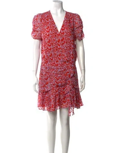 Pre-owned Tanya Taylor Silk Mini Dress In Red