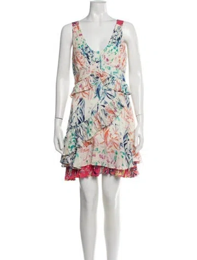 Pre-owned Tanya Taylor Silk Mini Dress In White