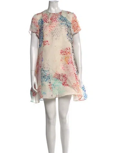 Pre-owned Tanya Taylor Silk Mini Dress In White