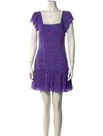 Pre-owned Tanya Taylor Silk Mini Dress In Yellow