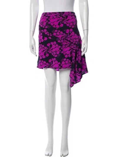 Pre-owned Tanya Taylor Silk Mini Skirt In Purple