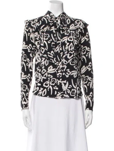 Pre-owned Tanya Taylor Silk Patterned Blouse In Multi