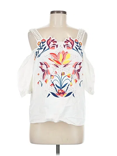 Pre-owned Tanya Taylor Sleeveless Blouse In White