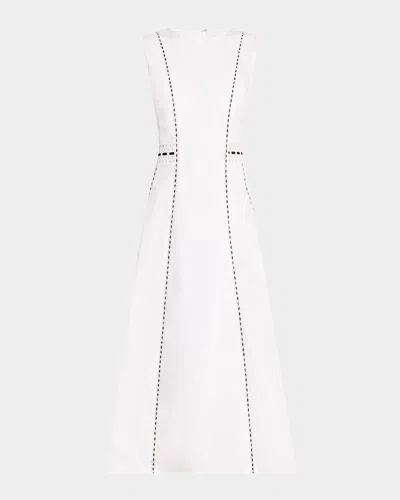 Tanya Taylor Sloane A-line Midi Dress In White