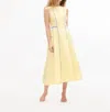 Tanya Taylor Sloane Midi Dress In Lemon In Yellow