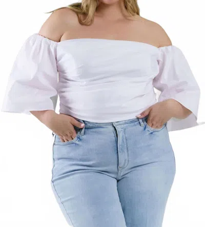 Tanya Taylor Sloane Of-shoulder Top - Plus In White