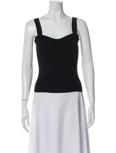 Pre-owned Tanya Taylor Square Neckline Sleeveless Top In Red
