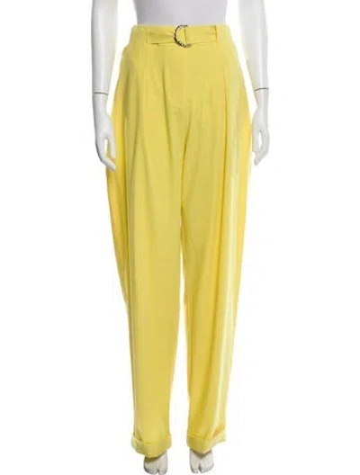 Pre-owned Tanya Taylor Straight Leg Pants In Yellow