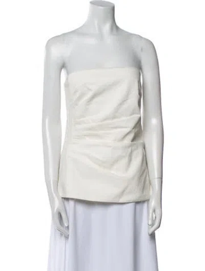 Pre-owned Tanya Taylor Strapless Top In White