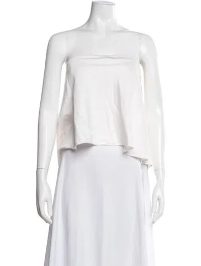 Pre-owned Tanya Taylor Strapless Top In White