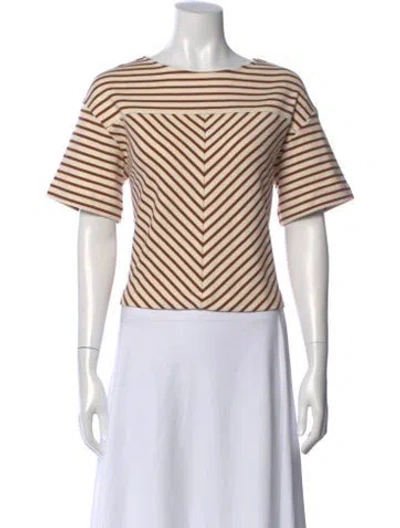 Pre-owned Tanya Taylor Striped Crew Neck Top In Multi