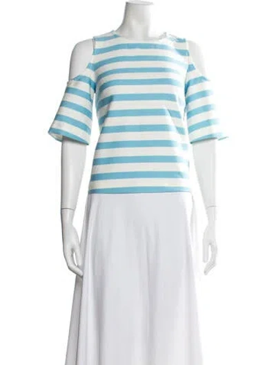 Pre-owned Tanya Taylor Striped Crew Neck Top W/ Tags In Neutral