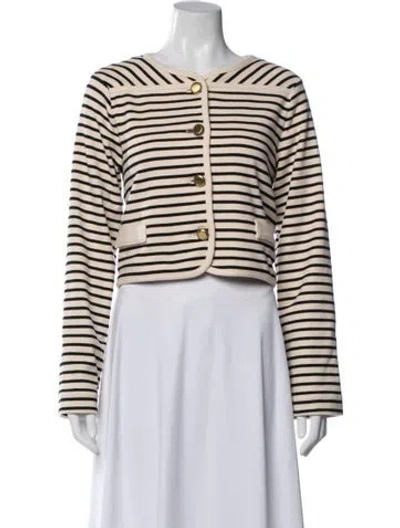 Pre-owned Tanya Taylor Striped Jacket In Neutral