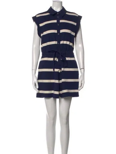 Pre-owned Tanya Taylor Striped Jumpsuit In Black