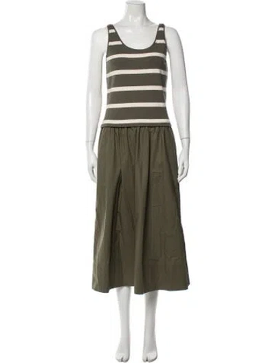 Pre-owned Tanya Taylor Striped Long Dress In Multi