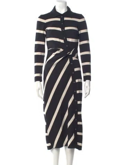 Pre-owned Tanya Taylor Striped Midi Length Dress