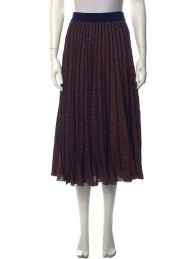 Pre-owned Tanya Taylor Striped Midi Length Skirt In Multicolor