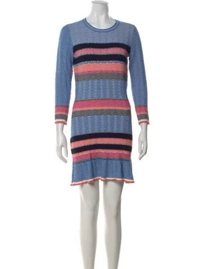 Pre-owned Tanya Taylor Striped Mini Dress In Neutral