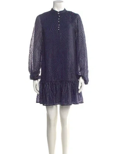 Pre-owned Tanya Taylor Striped Mini Dress W/ Tags In Purple