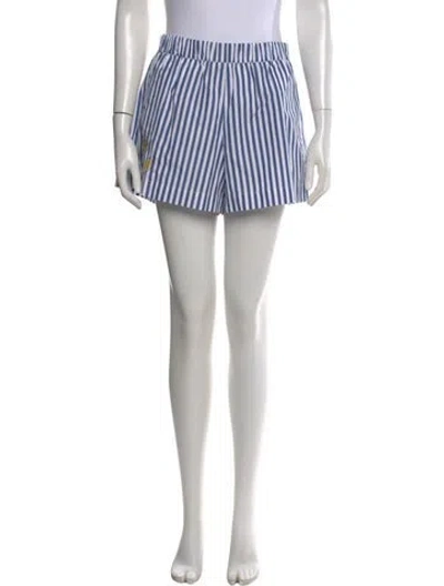 Pre-owned Tanya Taylor Striped Mini Shorts W/ Tags In Neutral