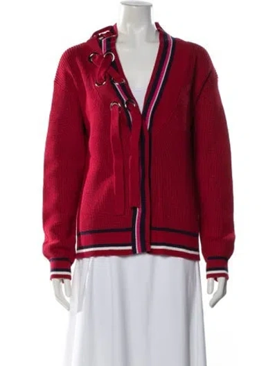 Pre-owned Tanya Taylor Striped Sweater W/ Tags In Red