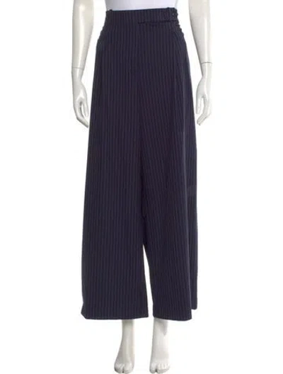 Pre-owned Tanya Taylor Striped Wide Leg Pants W/ Tags In Blue