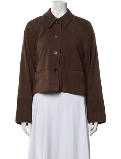 Pre-owned Tanya Taylor Suede Jacket W/ Tags In Brown