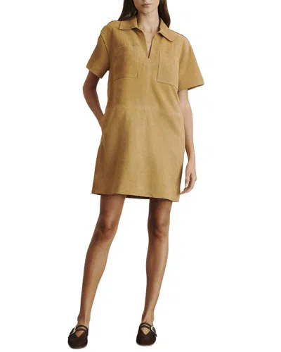 Tanya Taylor Tabby Leather Dress In Yellow