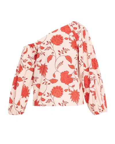 Tanya Taylor Tabitha Floral One-shoulder Top