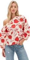 Tanya Taylor Tabitha Top Cream/tomato