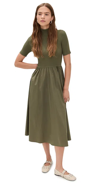 Tanya Taylor Teresa Knit Dress Fern In Green