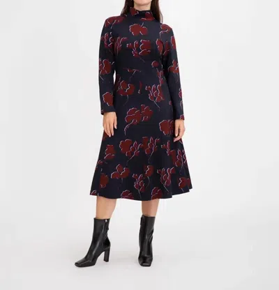 Tanya Taylor Thea Dress In Dark Navy / Mulberry Multi