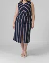 Tanya Taylor Theo Dress In Navy Multicolor In Blue