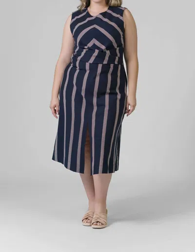 Tanya Taylor Theo Dress In Navy Multicolor In Blue