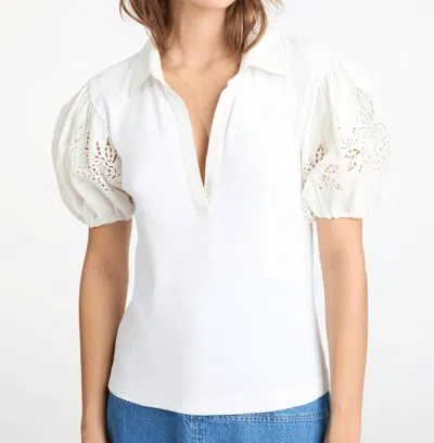 Tanya Taylor Tory Top In Optic White