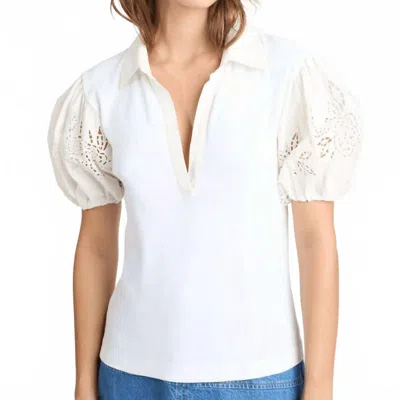 Tanya Taylor Tory Top In Optic White