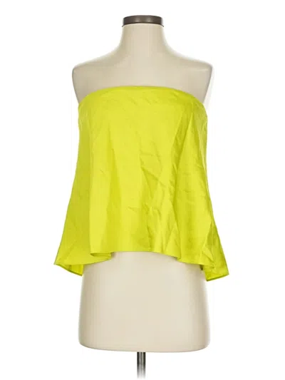 Pre-owned Tanya Taylor Tube Top Yellow Strapless Neckline Tops